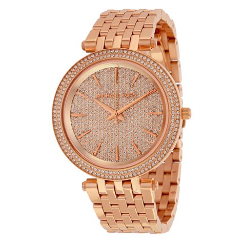 michael kors darci pavé gold-tone watch|darci pave rose gold tone.